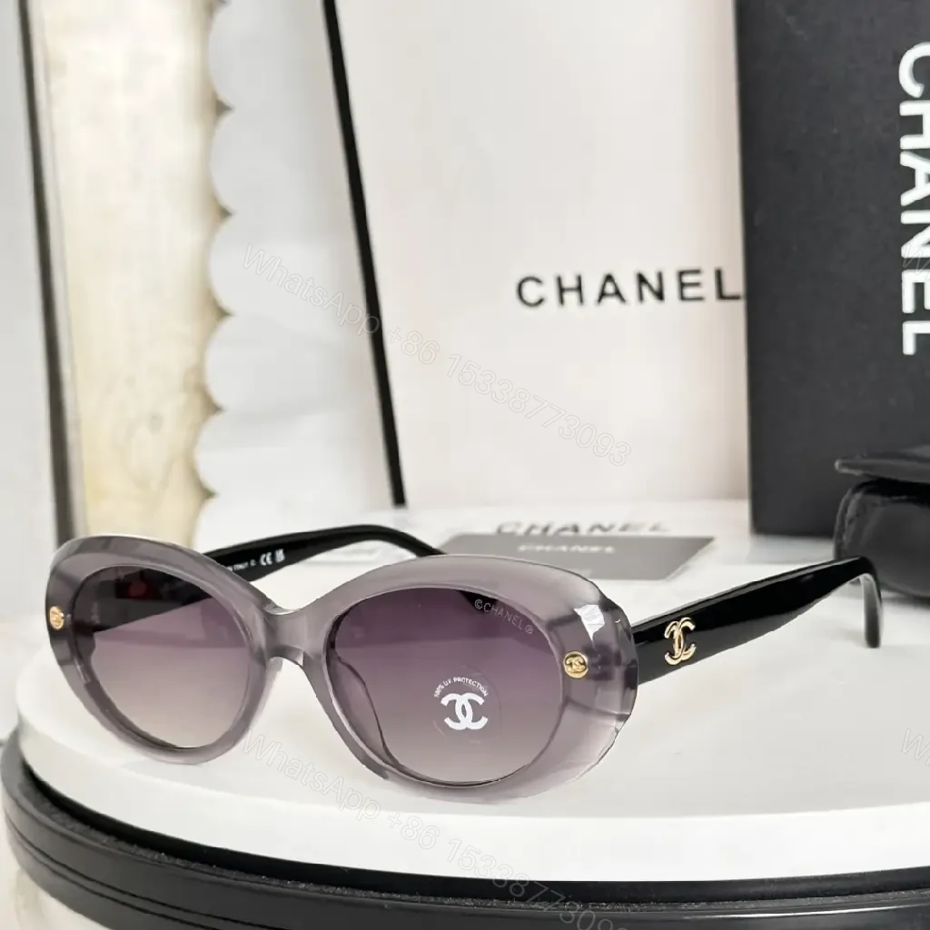 View 6 of Lux Black Round Sunglasses with Gold Hardware, Oversized UV Protection