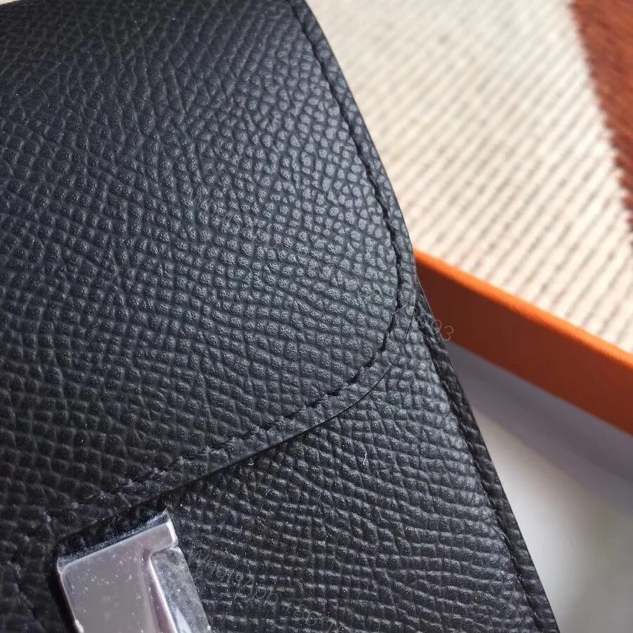 View 4 of Hermes Constance Slim Wallet Noir 12Cm