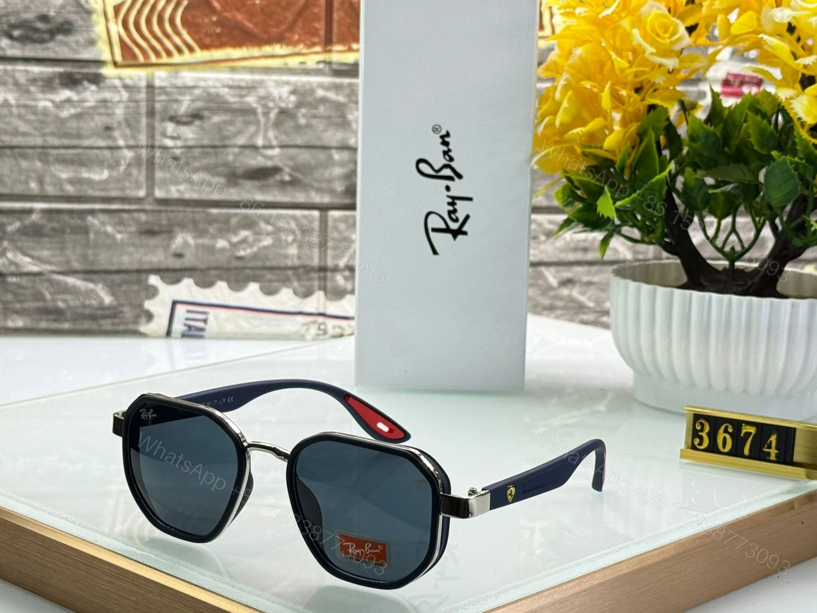 View 11 of Ray-Ban Octagon Ferrari Edition Green-Black Acetate