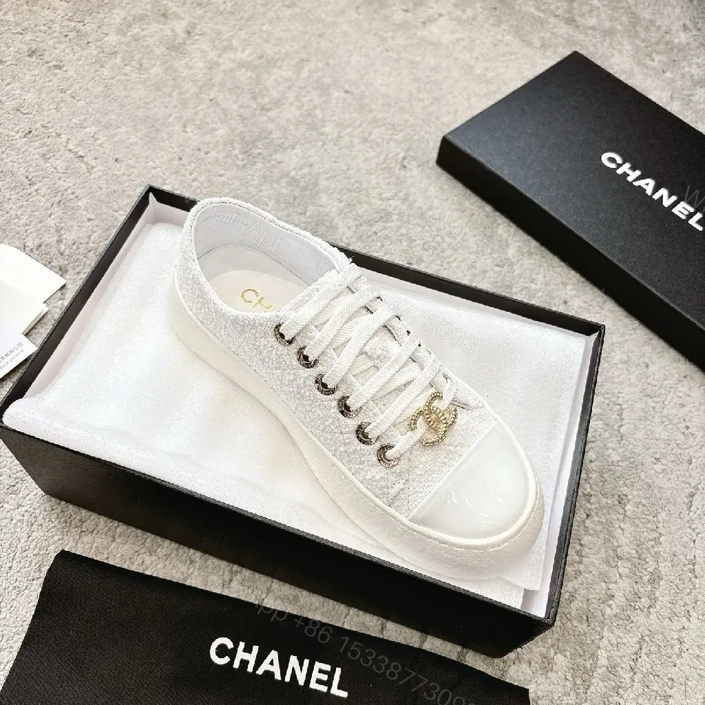View 7 of Lux White Knit Sneakers with Gold Accents - Luxe Everyday Comfort