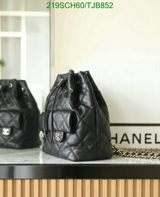 View 2 of Chanel Black Backpack crafted from Calfskin 23B