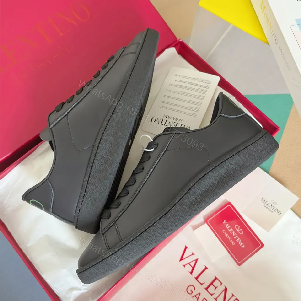View 4 of Minimalist Black Leather Sneakers | Subtle Branding, Luxe Comfort