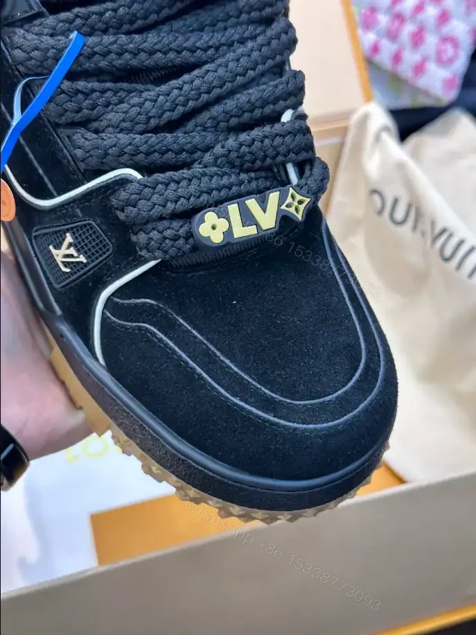 View 9 of LOUIS VUITTON LV TRAINER MAXI SNEAKERS IN BLACK– LSVT332