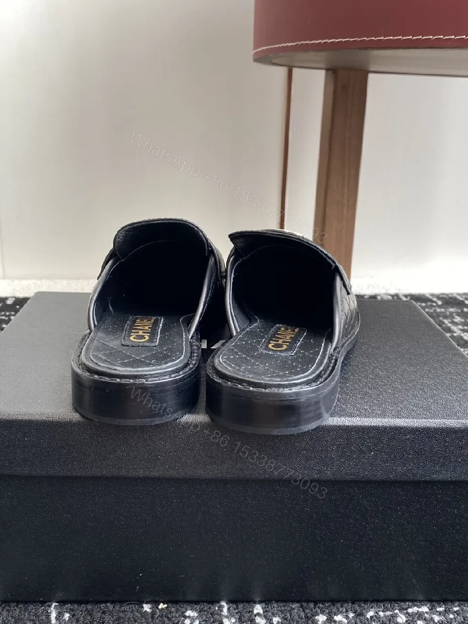 View 5 of Textured Quilted Leather Mules - Quiet Luxury Slip-Ons