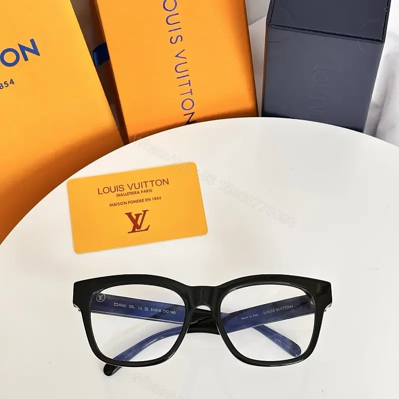 Black Acetate Modern Frame with LV Detail Eyewear — view 1