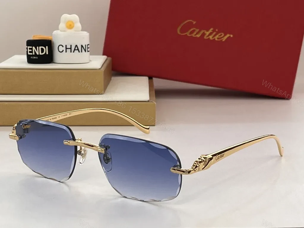 View 3 of Gold-Tone Cartier Sunglasses: Luxury Everyday Comfort