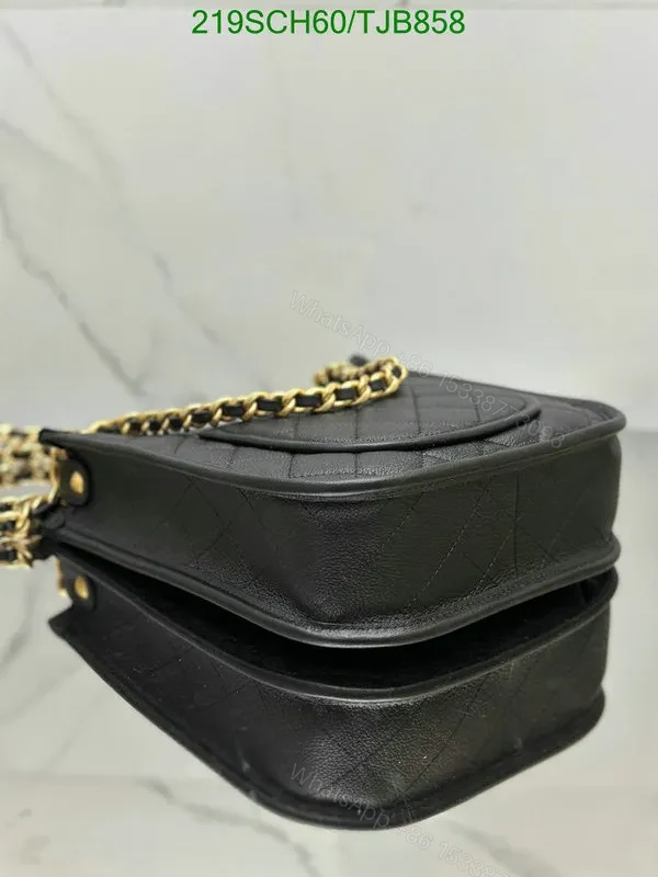 View 4 of Chanel 24SS Black Calfskin Hobo Handbag CC Quilted CP9964