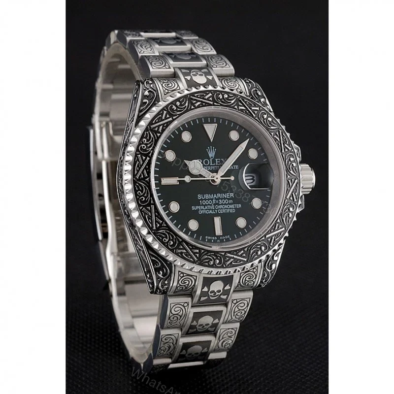 View 3 of Replica Rolex Submariner Green Dial 1454079