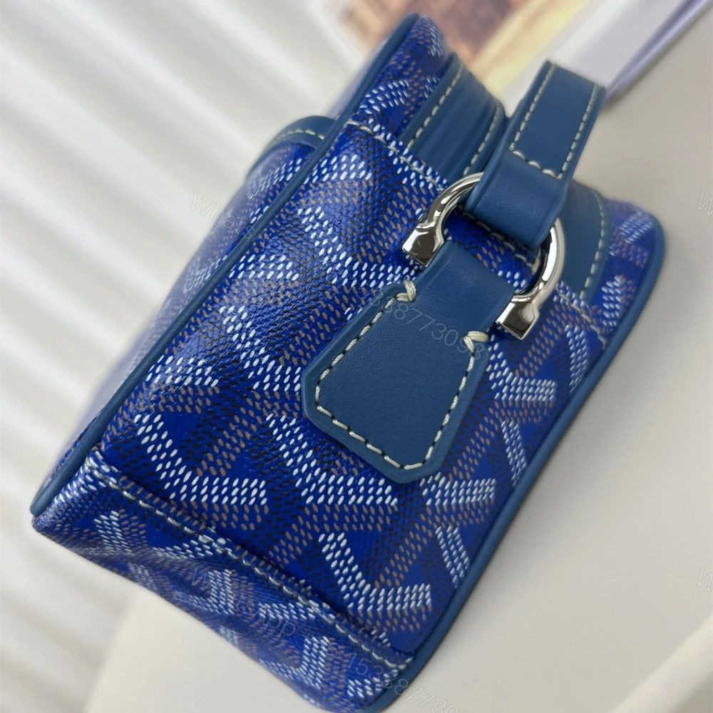 View 9 of 高仿Goyard*CAPVEP6相機郵差包藍色小號免檢版