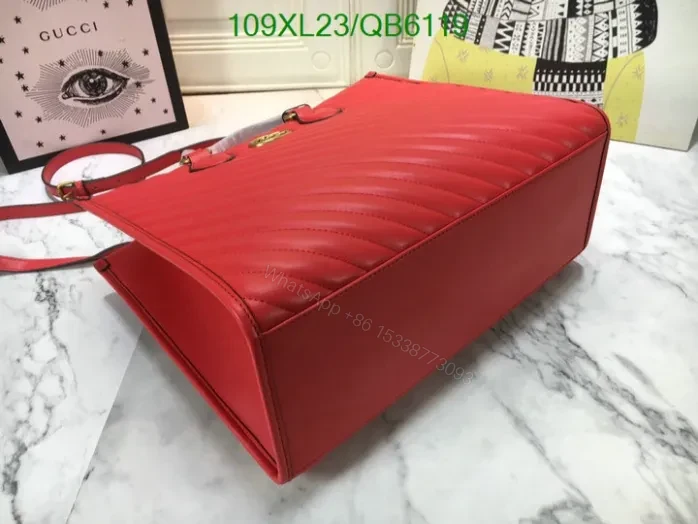 View 5 of Gucci Marmont Leather AAAA Copy Tote QB61194 – GG Design