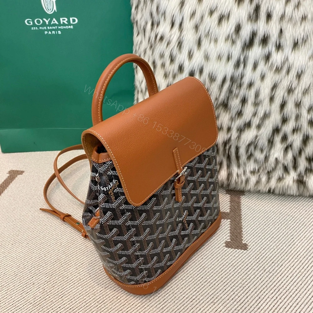 View 4 of 高仿Goyard*ALPIN2經典老花滿印雙肩包棕色免檢版