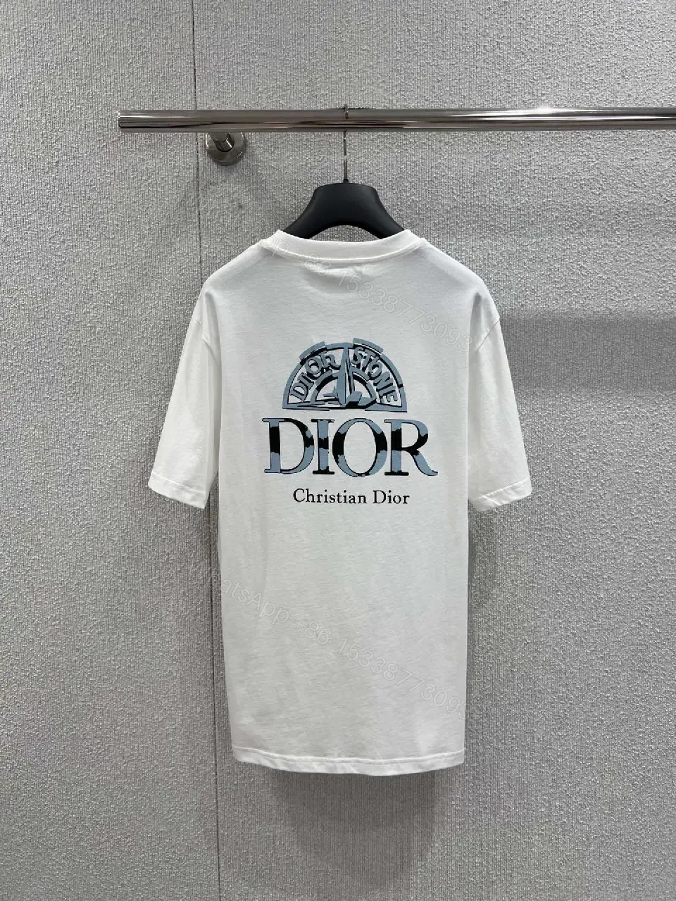 View 7 of Minimalist White Cotton Tee with Crest – Everyday Luxe T‐Shirt