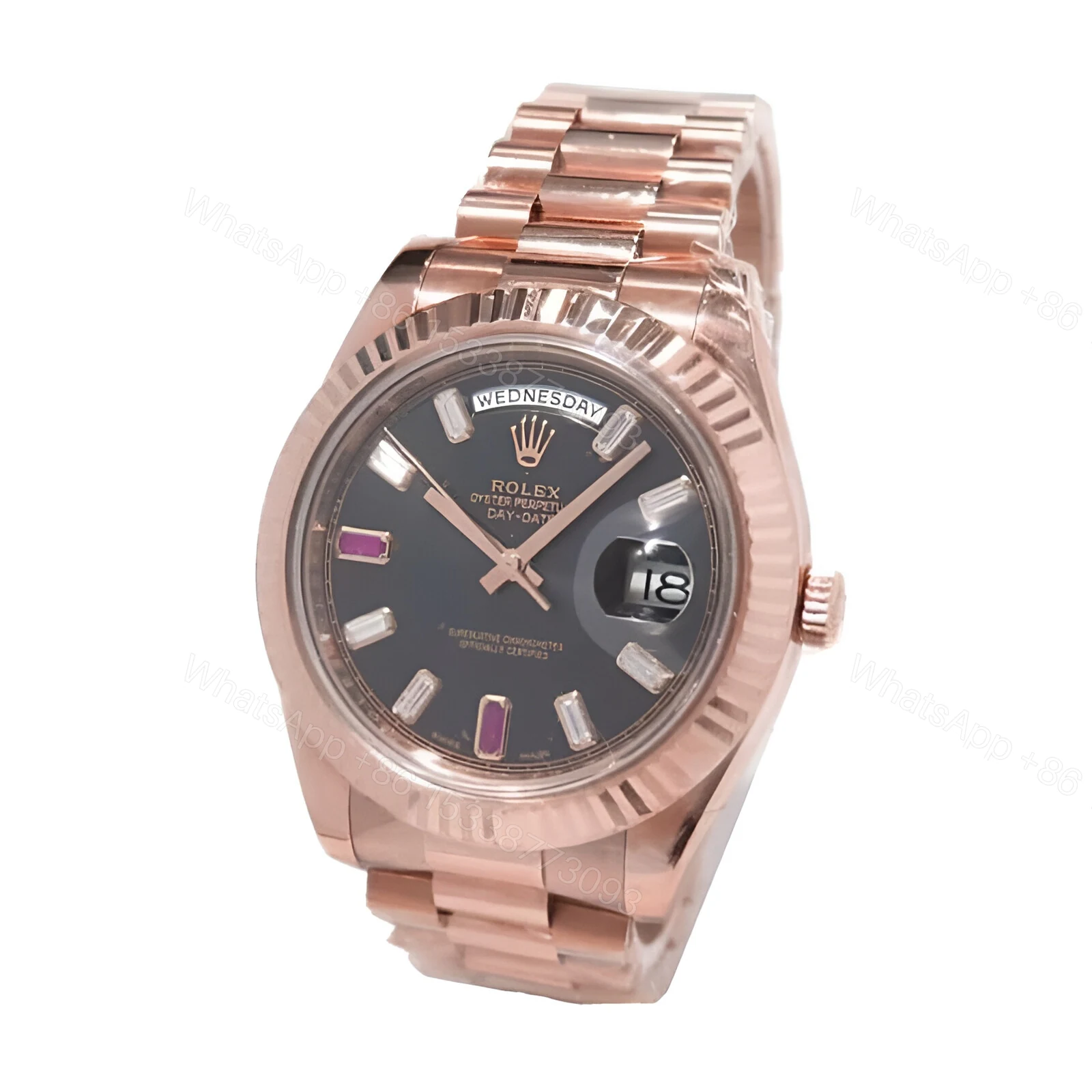 View 2 of Rolex Day-Date II 218235 Rose Gold Black Replica