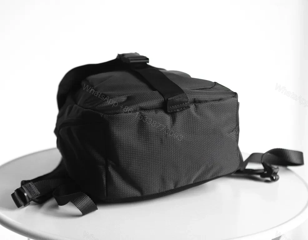 View 2 of Black Tech-Ready Backpack, Minimal Balenciaga-Inspired, Compact, Water-Resistant, Everyday Carry