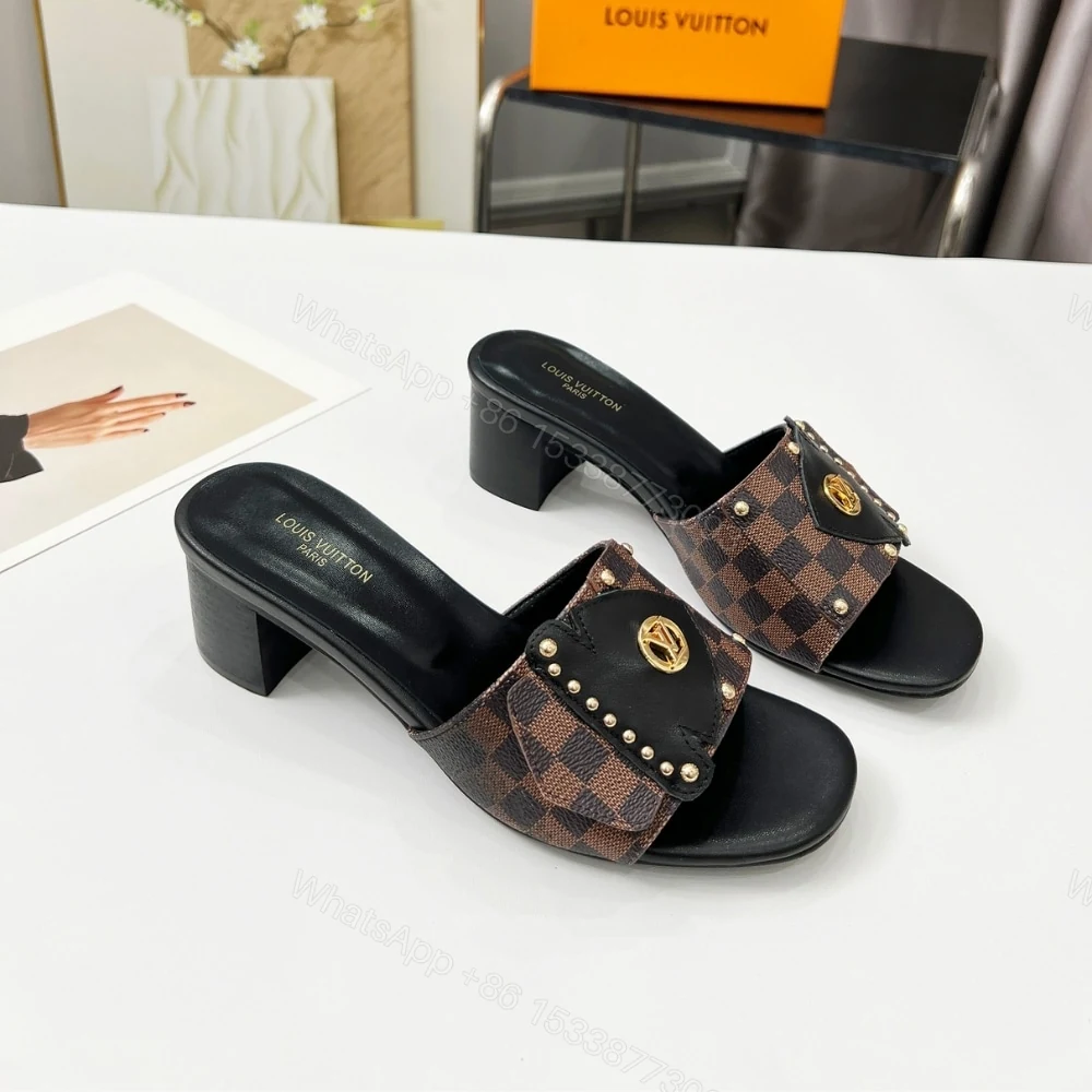 View 2 of LOUIS VUITTON LV FRAME MULES CACAO BROWN 1AHMGI