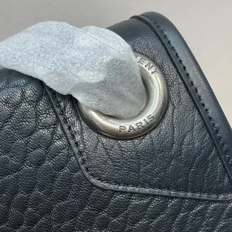 View 9 of Pebble Leather YSL-Inspired Shoulder Bag â€” Structured, Luxe