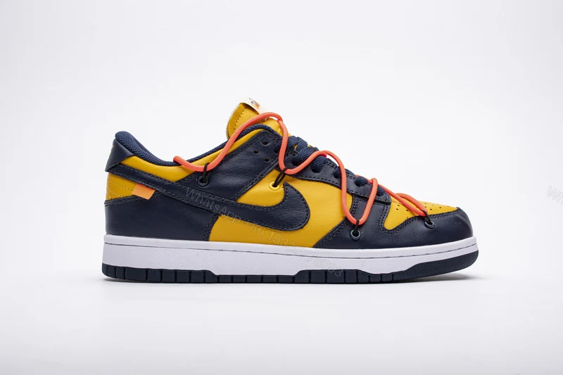 View 2 of OFF WHITE x Nike Dunk SB Low White Michigan CT0856-700