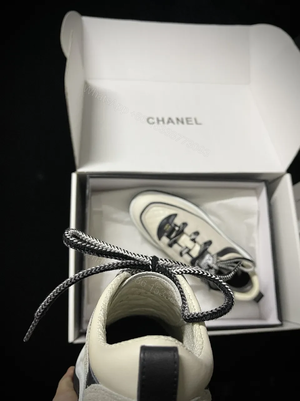 View 5 of Quilted Leather Sneakers with Contrast Detailing - Luxe Casual Sneakers
