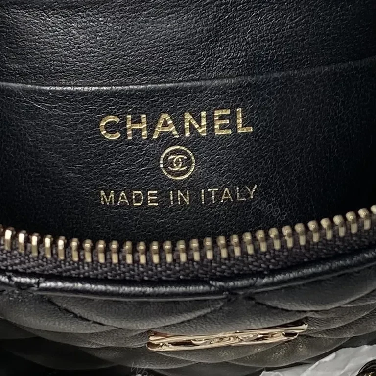 View 7 of Mini Quilted Black Flap Bag with Gold Chain â€” Everyday Luxe