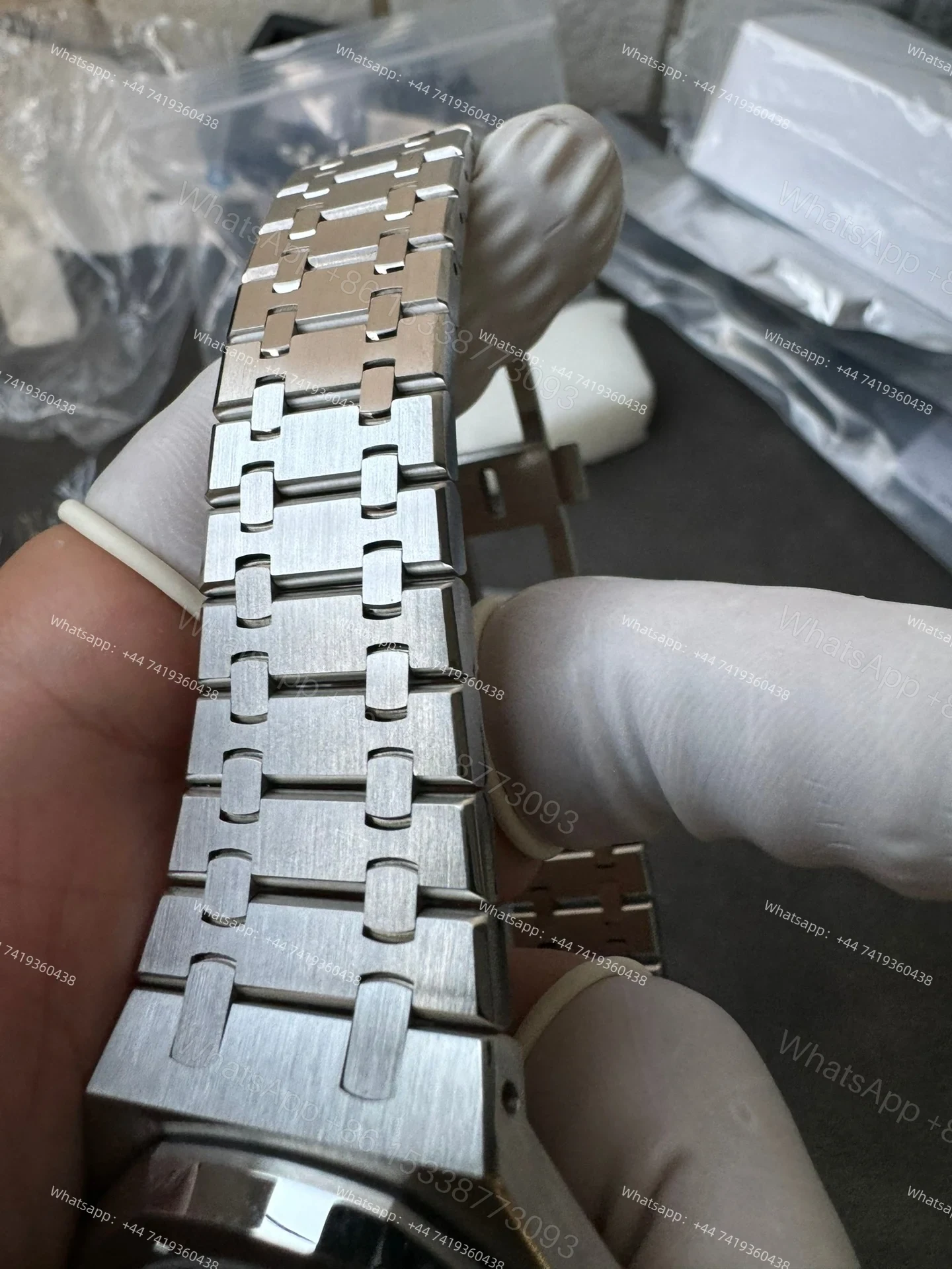 View 7 of Audemars Piguet Super Clone Royal Oak 15407ST Skeleton Dial 41MM