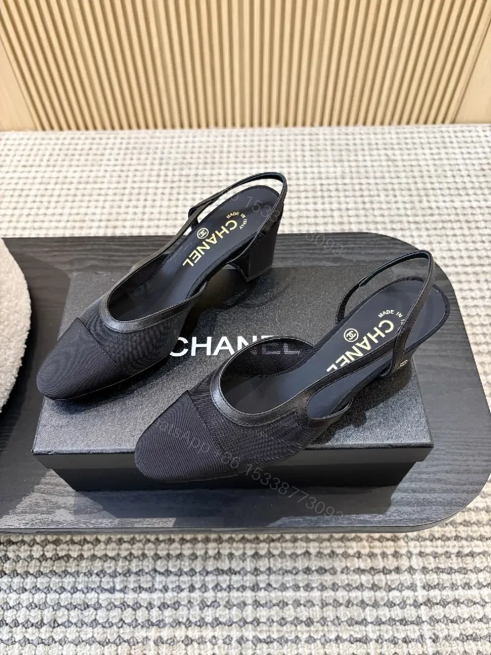 View 2 of Black Fabric Slingback Heel: Lux Comfort, Everyday Elegance