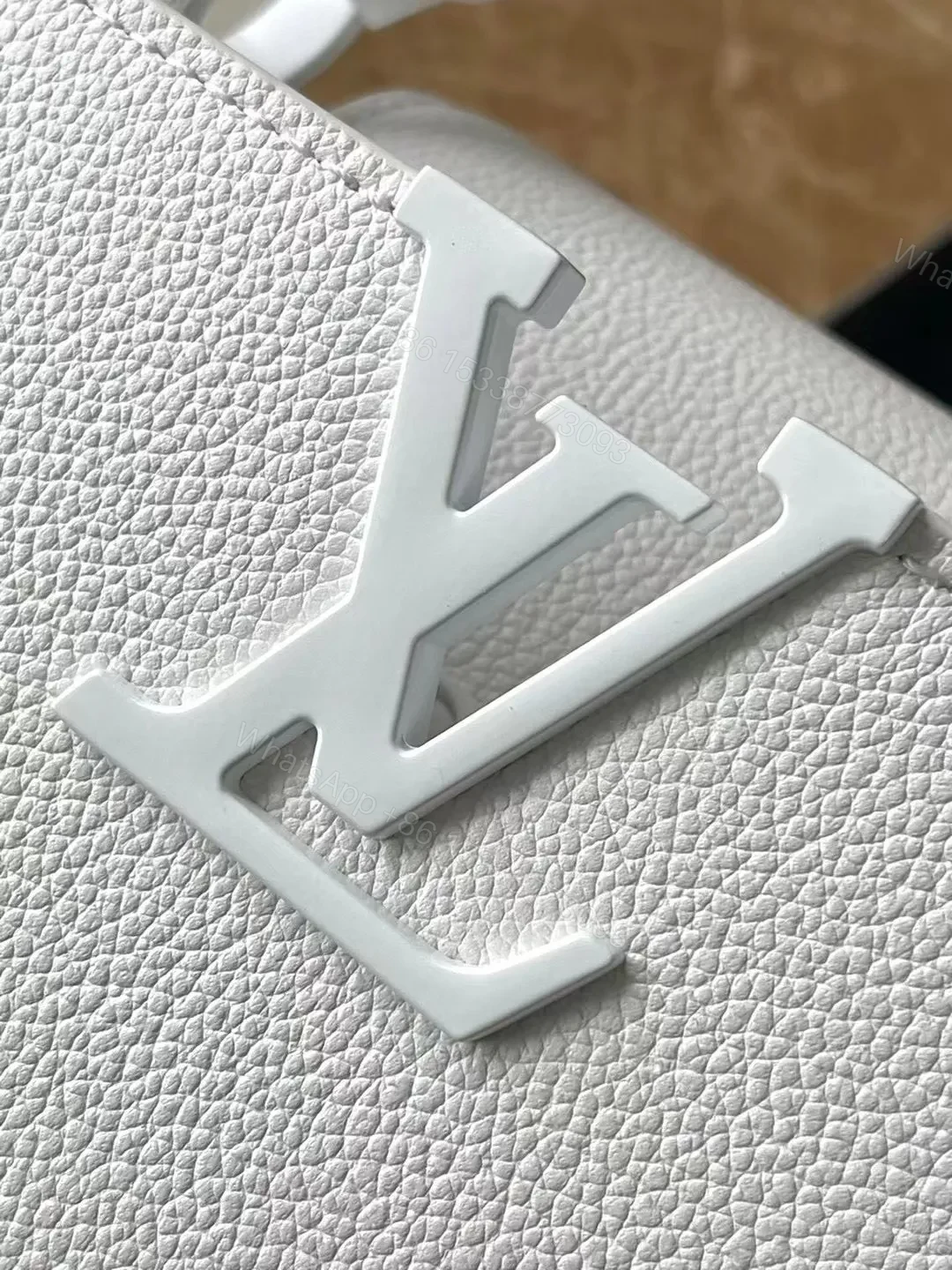 View 7 of Louis Vuitton LV Capucines Handbags White Leather 21cm