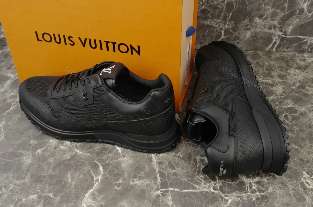 View 6 of Black Textured Sneakers: Subtle LV-Inspired Luxury Comfort