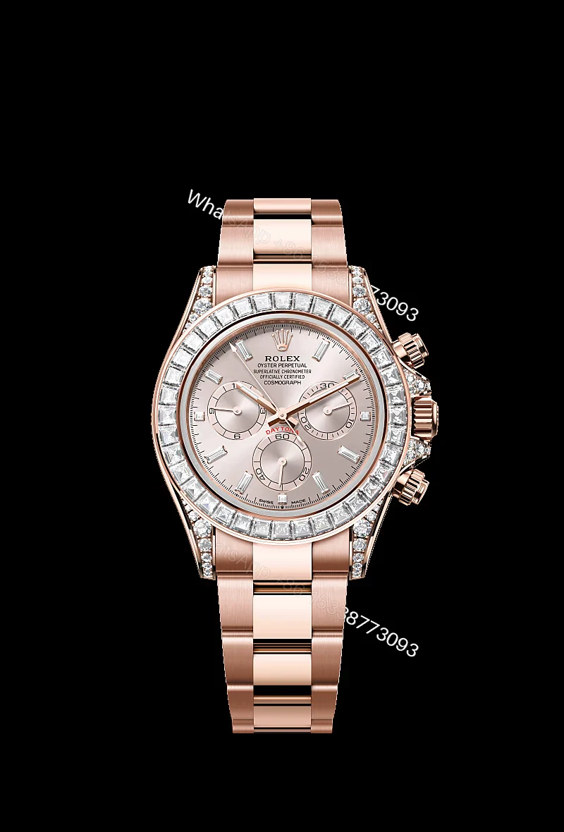 Rolex Super Clone Daytona 126595TBR 1:1 Replica Watch – 18K Rose Gold Diamond Beze 4131 movement — view 1