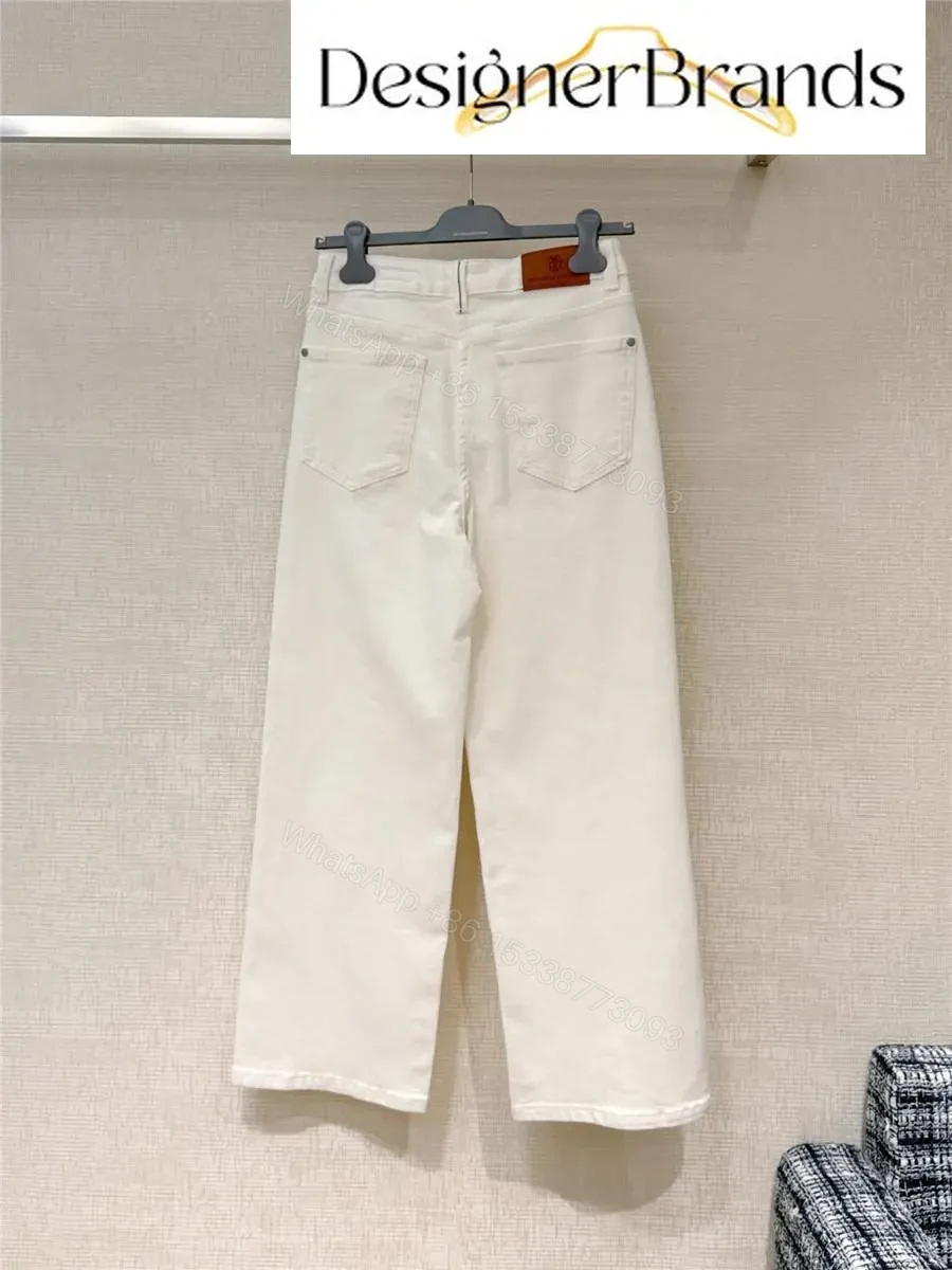 View 7 of Off-White Cotton-Twill Wide-Leg Trousers: Premium Comfort