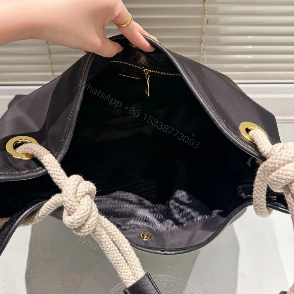 View 5 of PRADA MARINER LARGE RE NYLON SHOULDER BAG BLACK 48CM 1BC244 2HG8 F0002 V OOO