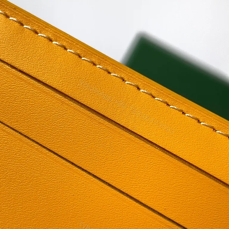 View 5 of Ochre-Gold Goyard-Inspired Patterned Compact Bag: Everyday Luxury