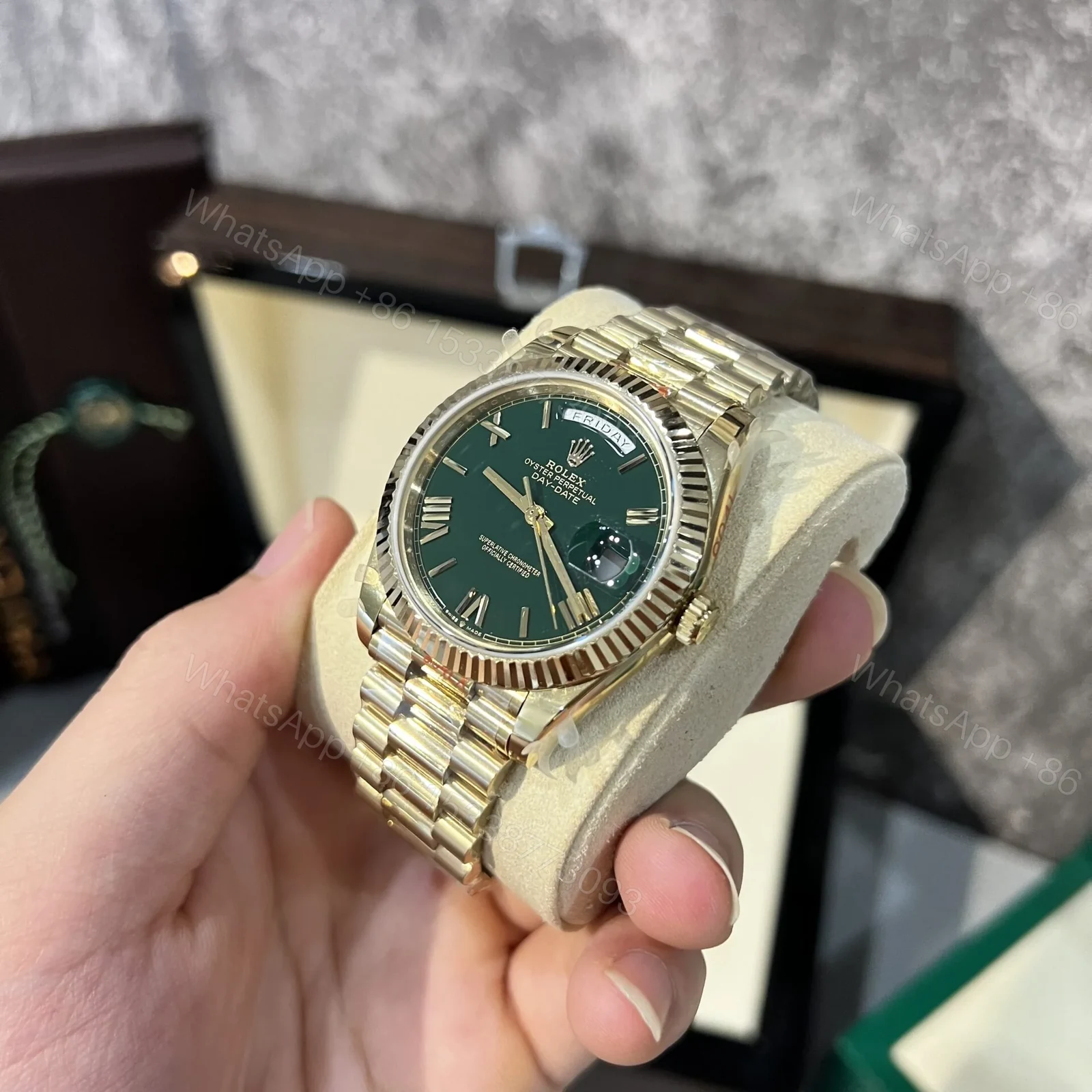 View 3 of Superclone Rolex Day-Date Green Dial 228238-0061 40 mm