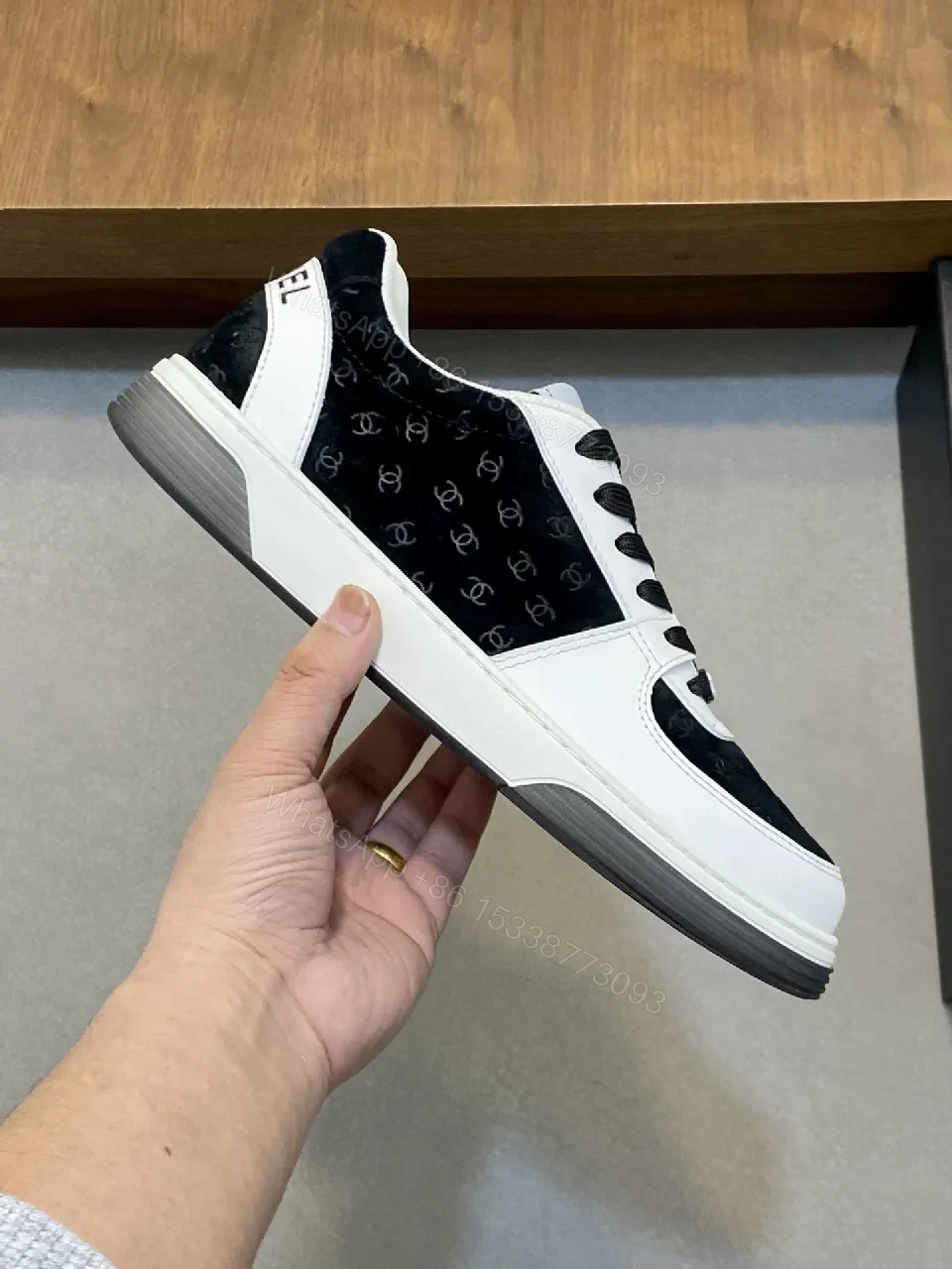 View 8 of Monochrome Leather Low-Top Sneakers: Luxury Comfort