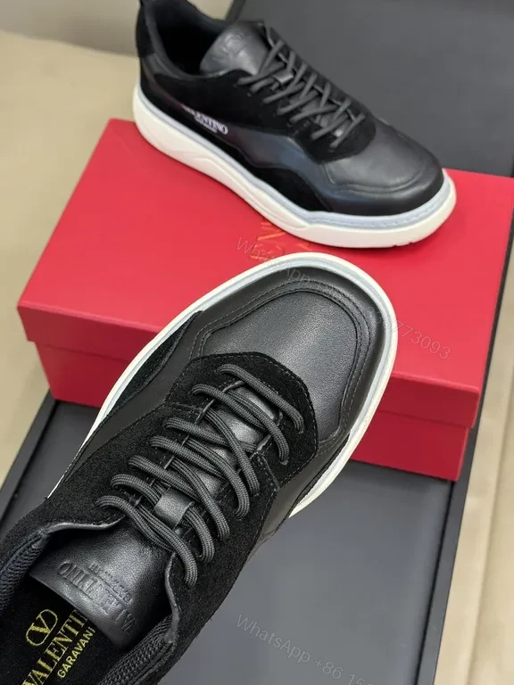 View 9 of Valentino Garavani High-Top Sneakers: Luxe Matte/Patent Finish
