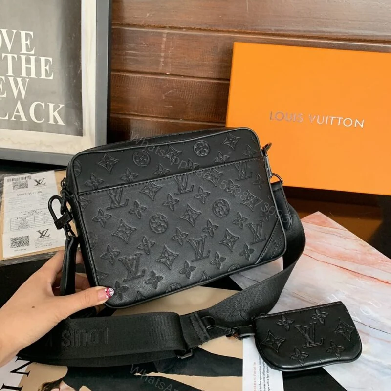 View 2 of Louis Vuitton Duo Messenger Bag Black 25Cm M69827