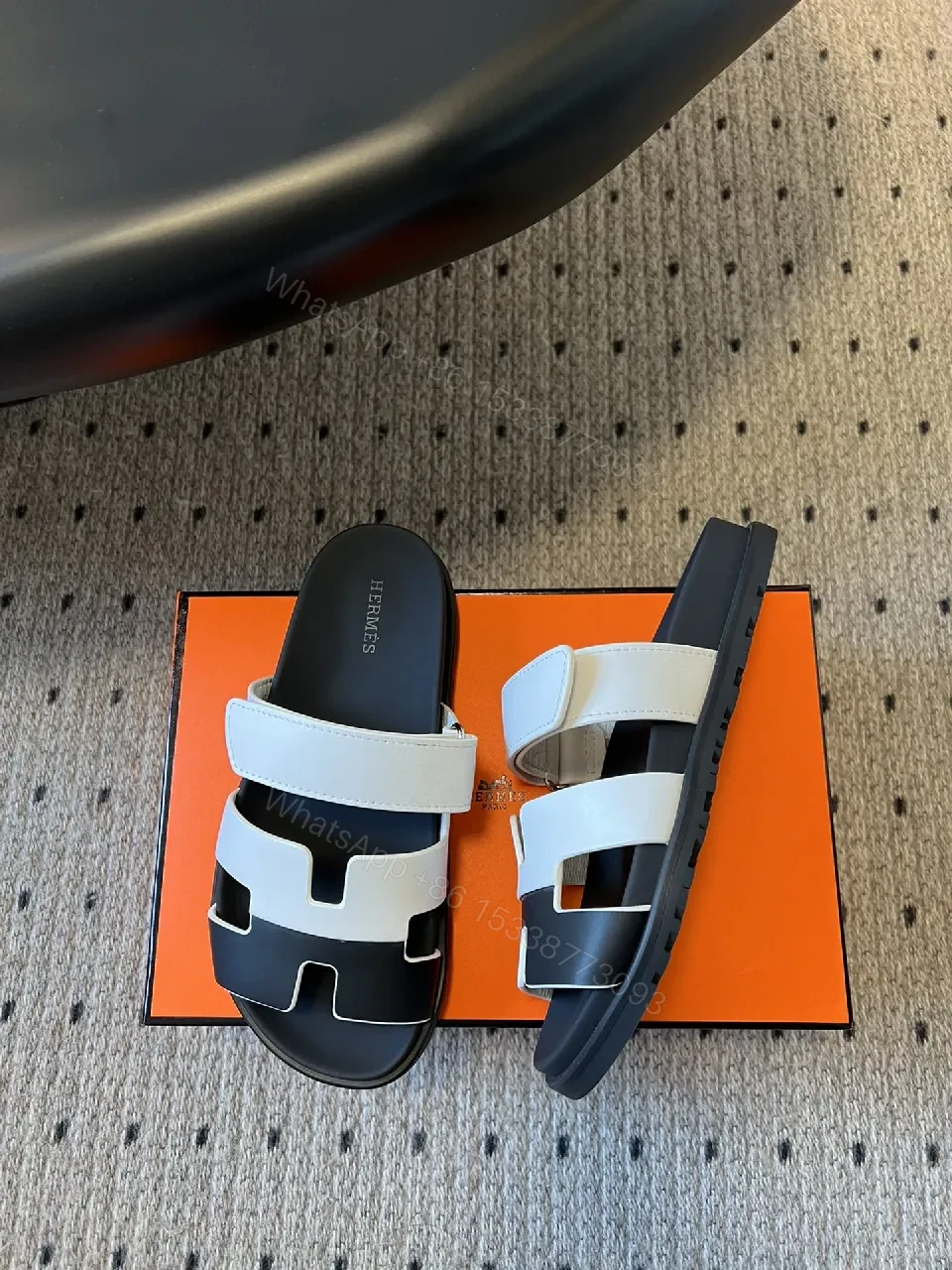 View 4 of Bold H-Cut Sandals: Leather Comfort Everyday Wear