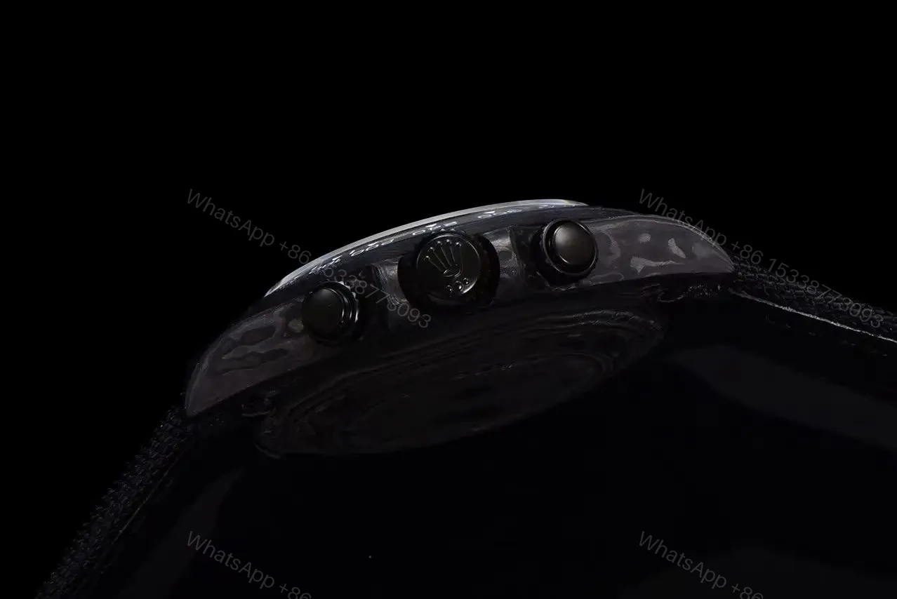 View 7 of Replica DiW Rolex Daytona Black & Gold Carbon