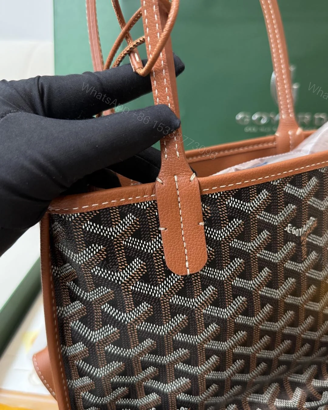 View 6 of Goyard Mini Anjou Brown