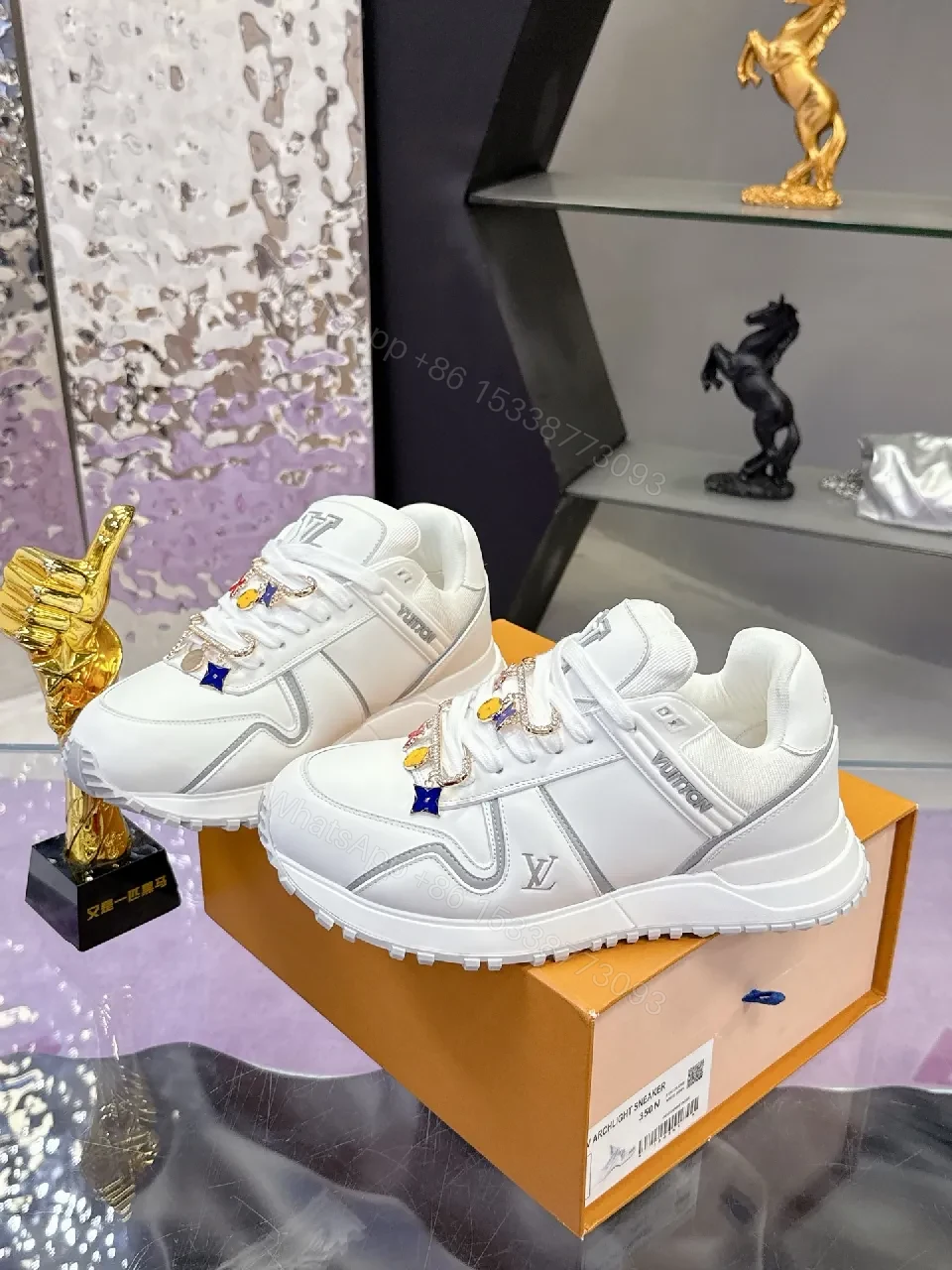 White Leather Luxe Runner: Modern, Comfort-Driven Sneakers — view 1
