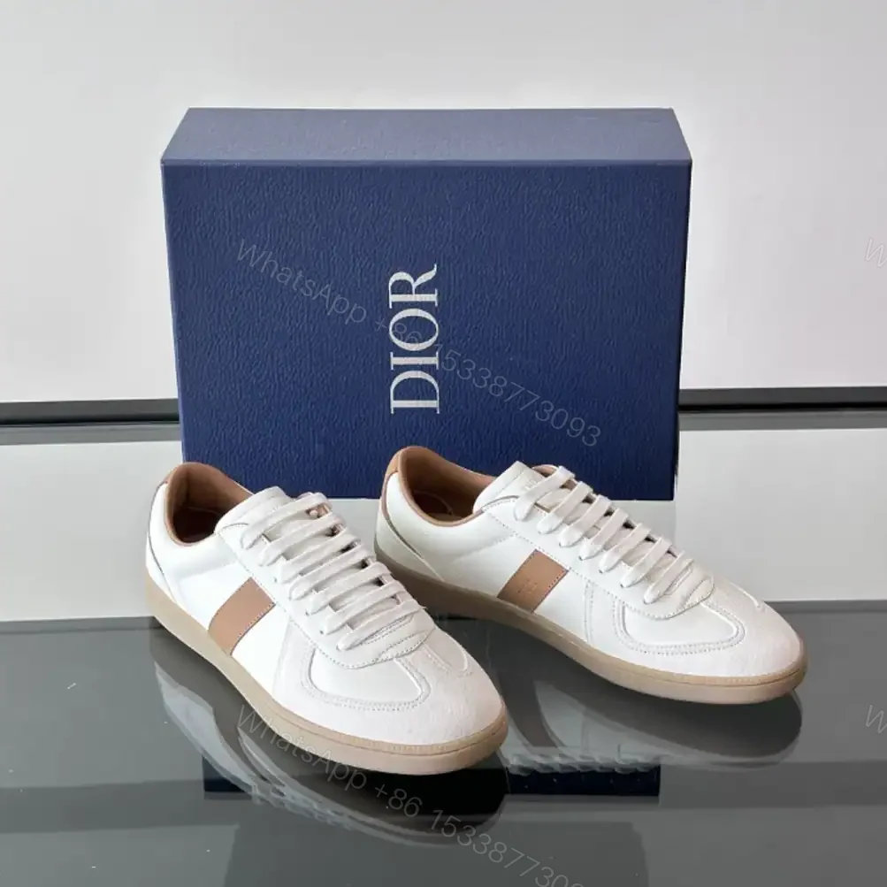 View 2 of DIOR B01 MATCHPOINT SNEAKERS COGNAC AND WHITE SMOOTH CALFSKIN WITH WHITE SUEDE – CD226