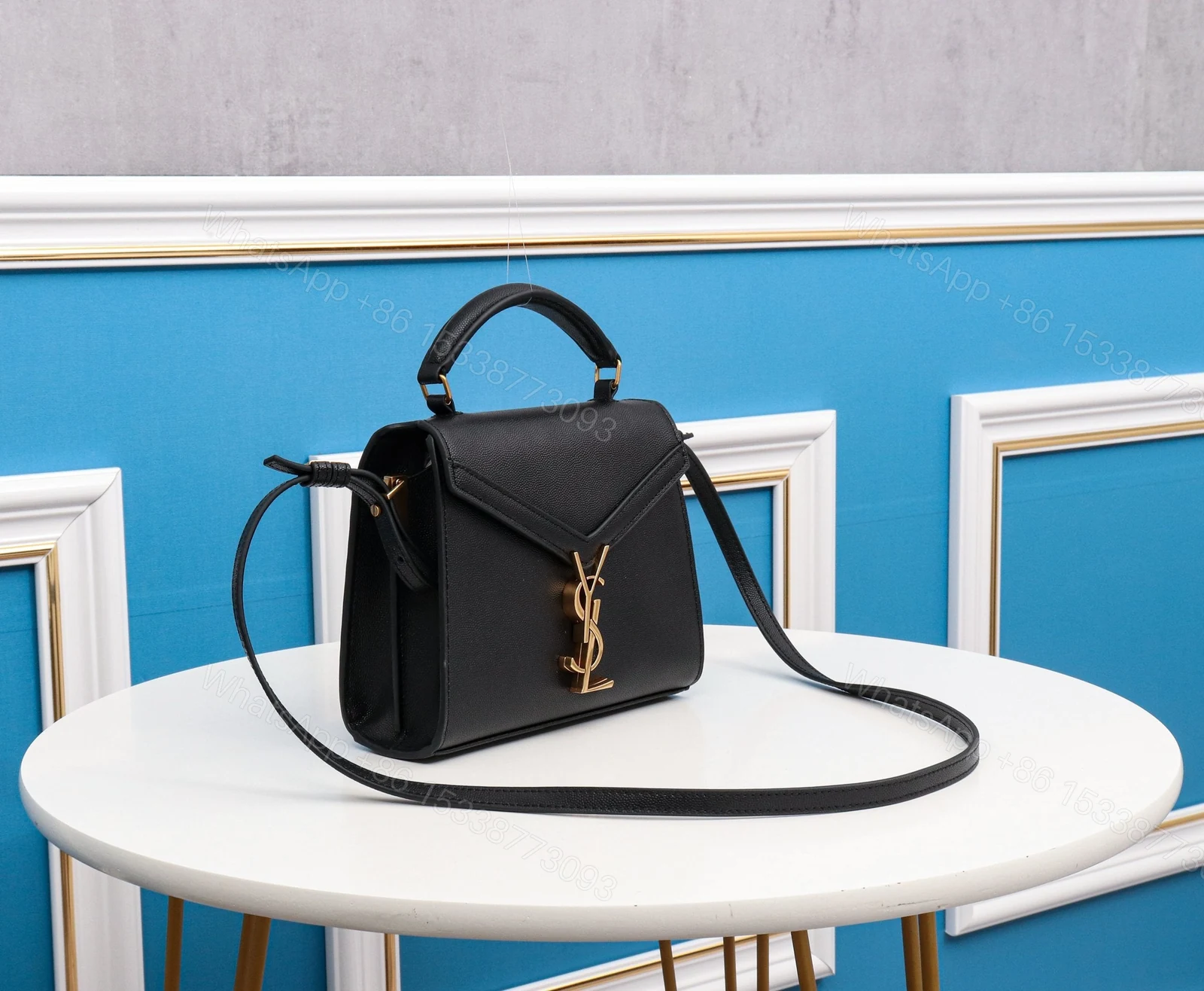 View 2 of Saint Laurent (YSL) Cassandre Mini Top Handle