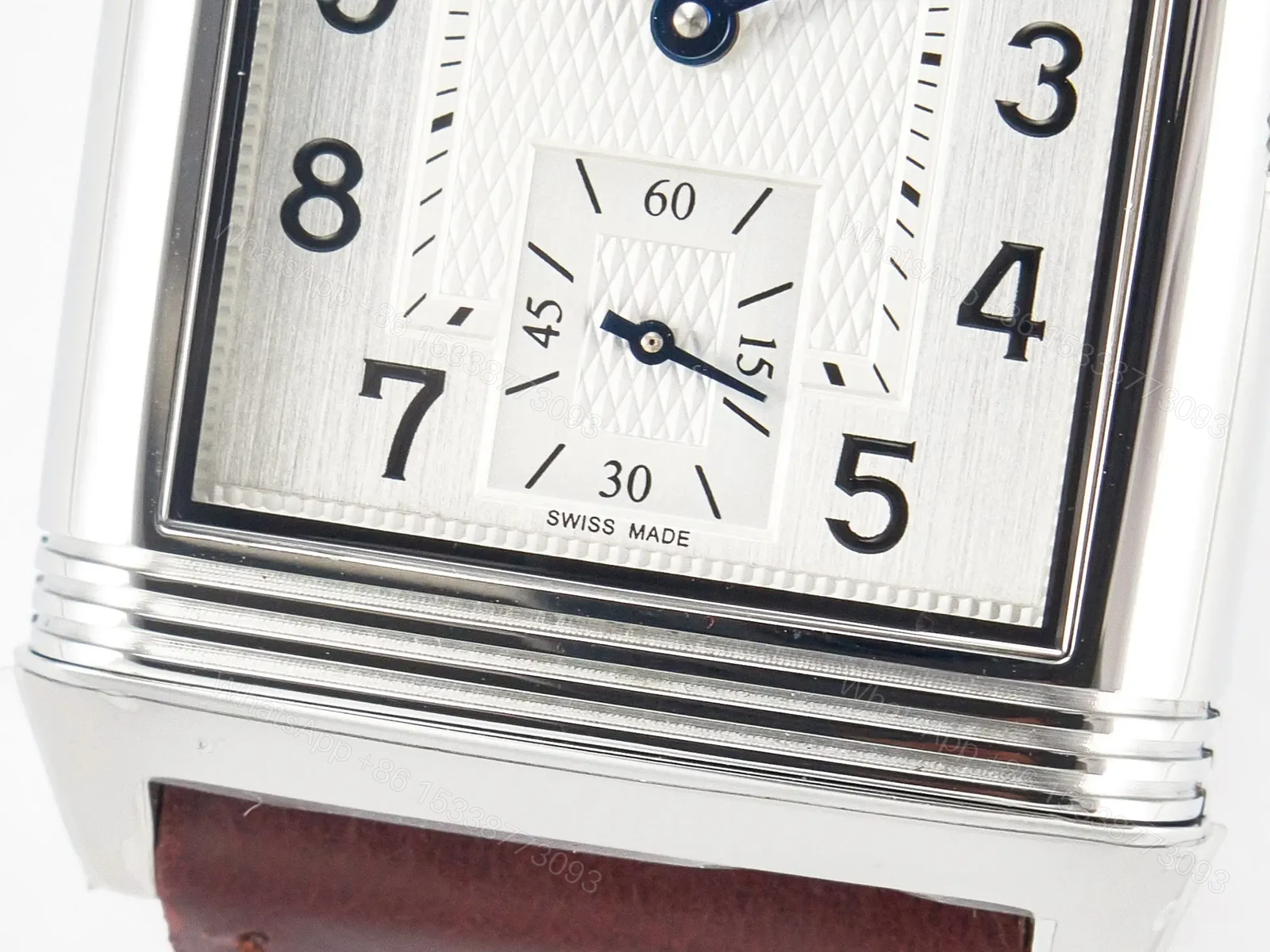 View 19 of Reverso Classic Duoface Small Seconds SS MGF Best Edition White Guilloché Dial on Red Leather Strap A854A