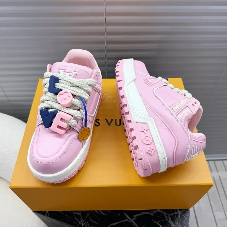 View 5 of Pink Luxe LV-Style Chunky Sneaker: Ultra-Comfort Comfort Blend