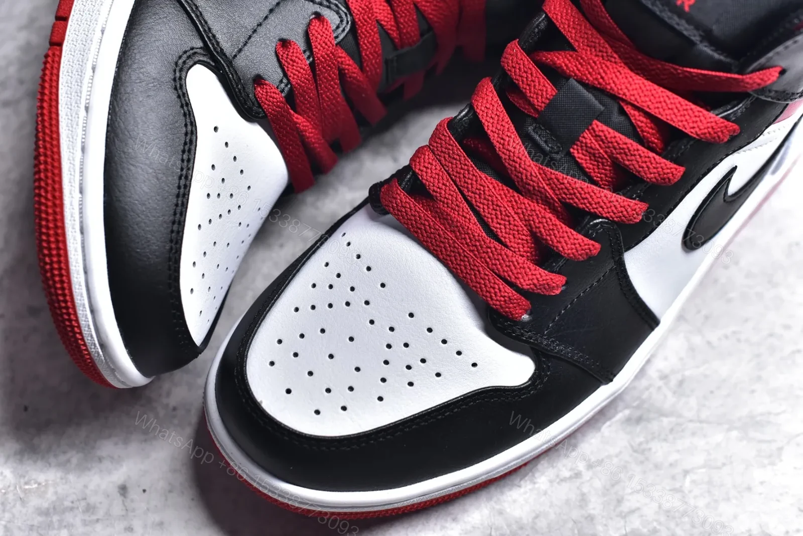 View 7 of Air Jordan 1 Mid Gym Red Black Toe
