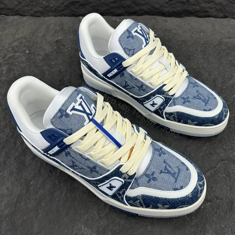 View 4 of Denim Monogram Sneaker: Luxe LV-Inspired Comfort, City Ready