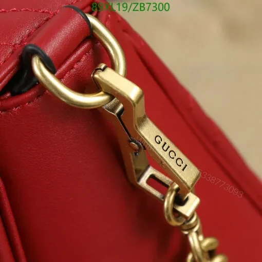 View 7 of Red Gucci Knockoff Leather Shoulder bag LMT982