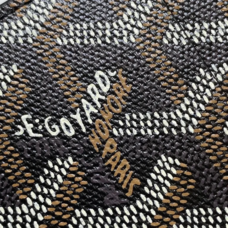 View 5 of Structured Patterned Wallet: Goyard-Inspired Texture, Luxury Style