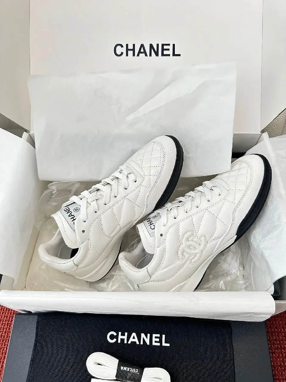 View 7 of Quilted White Luxury Sneaker: All-Day Comfort, Couture-Inspired