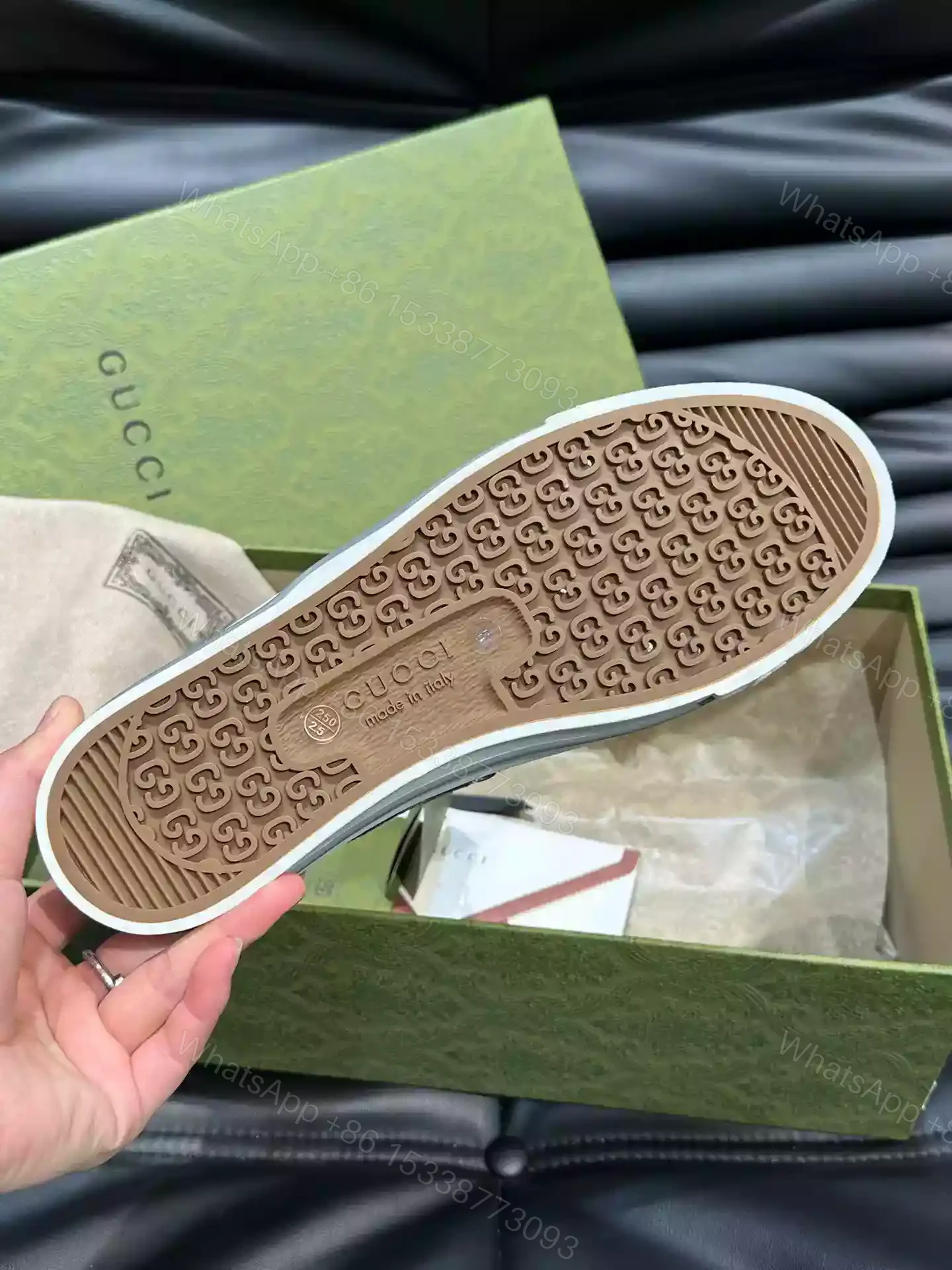 View 4 of GUCCI TENNIS 1977 SHOES SNEAKERS IN DARK GREY/BLACK – GC280