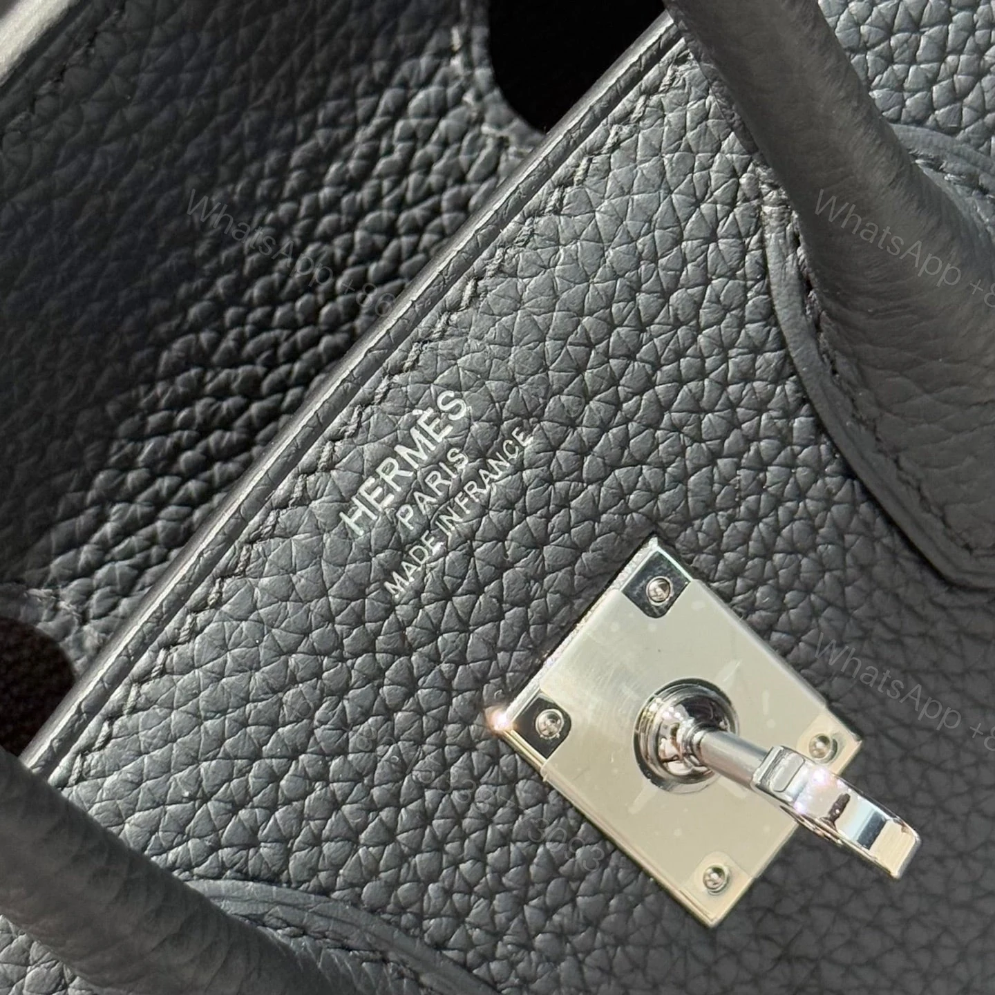 View 8 of HERMES BIRKIN 25 IN CHARCOAL GRAY SILVER HARDWARE